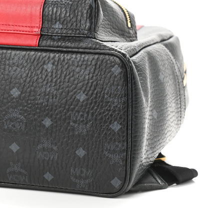 MCM Visetos Medium Stark Logo Stripe Backpack Black Red 10 of 18