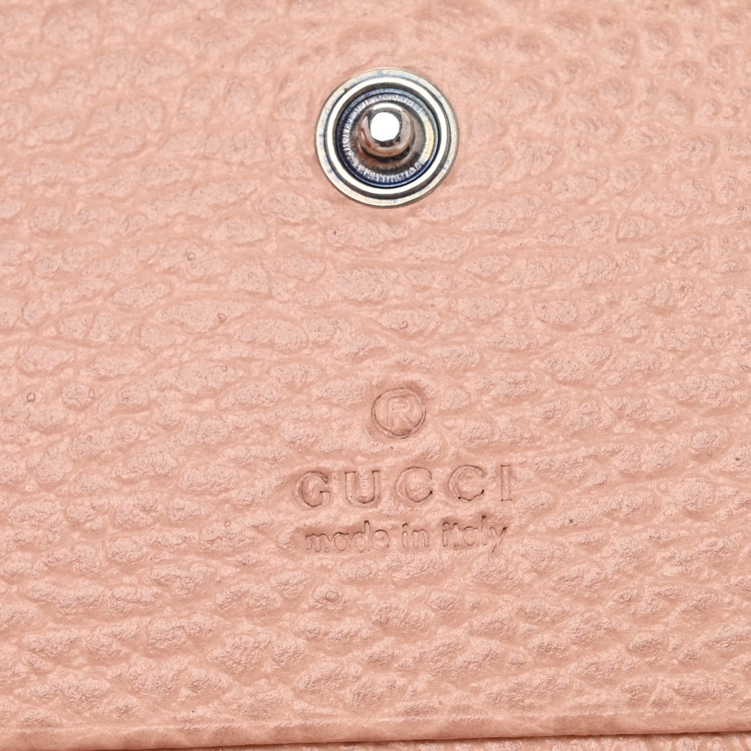 Gucci Dollar Calfskin Enamel Monochrome GG Marmont Card Case Perfect Pink 6 of 10