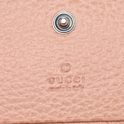 Gucci Dollar Calfskin Enamel Monochrome GG Marmont Card Case Perfect Pink 6 of 10