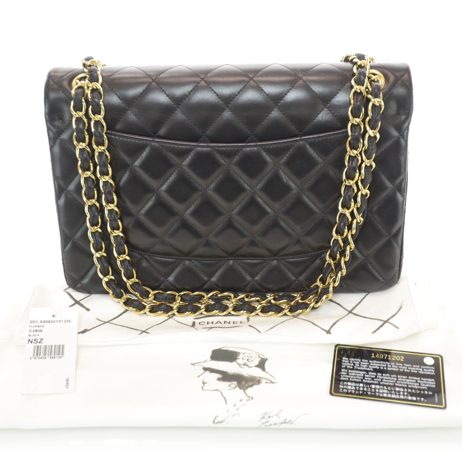 Chanel Lambskin Jumbo Double Flap Black 3 of 10