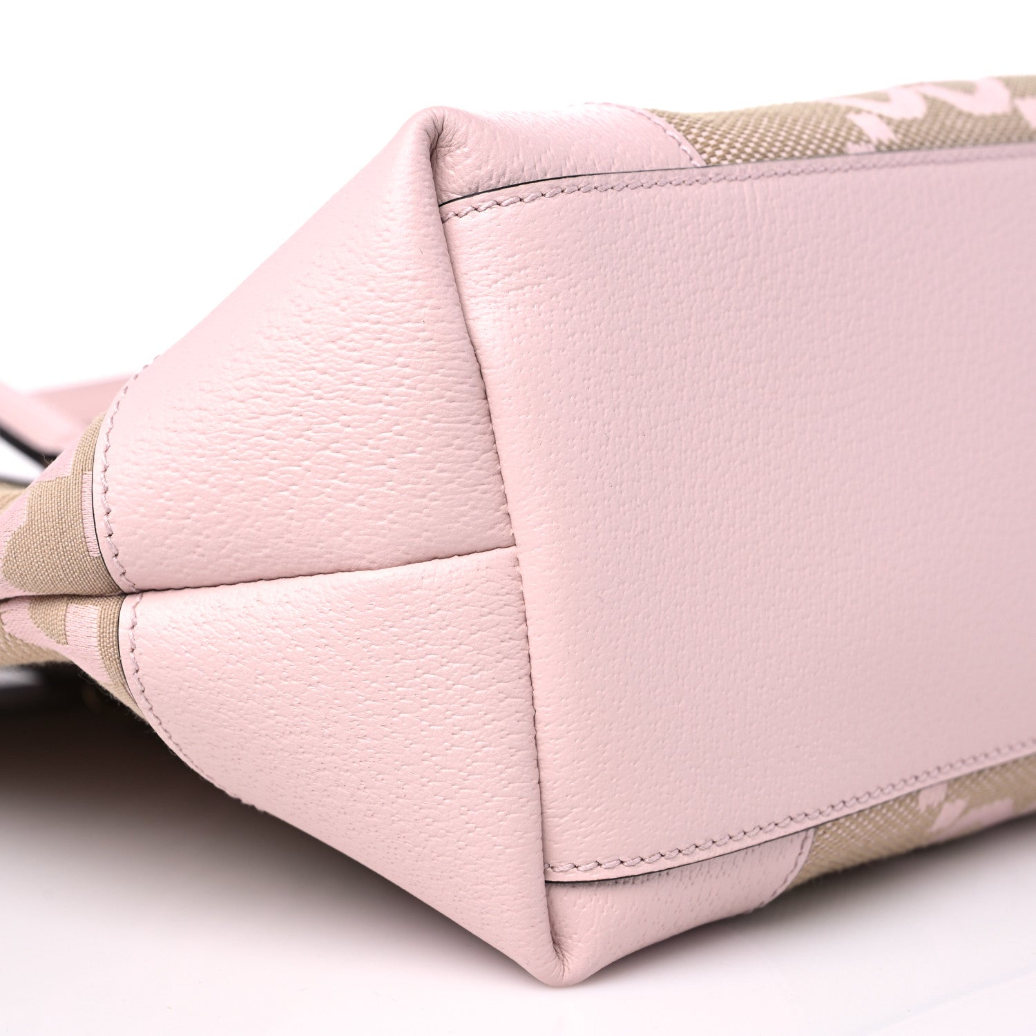 Gucci Monogram Jumbo GG Textured Dollar Calfskin Medium Ophidia Shopping Tote Beige Perfect Pink 8 of 11