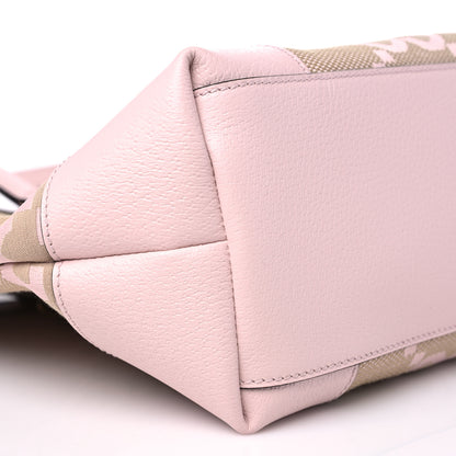 Gucci Monogram Jumbo GG Textured Dollar Calfskin Medium Ophidia Shopping Tote Beige Perfect Pink 8 of 11