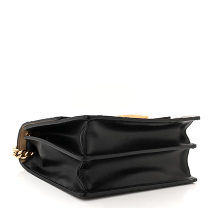 Fendi Vitello Liberty Bi-Color FF 1974 Embossed Small Kan U Shoulder Bag Maya Black 4 of 11