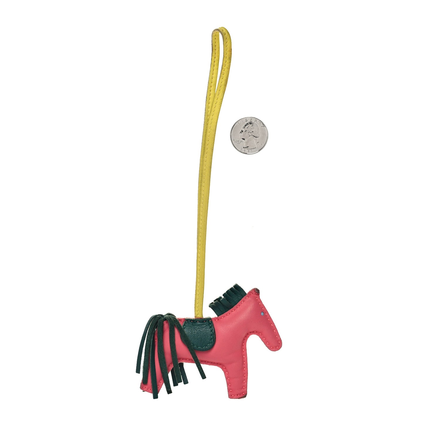 Milo Lambskin Grigri Rodeo Horse Bag Charm PM Rose Azalee Malachite Lime