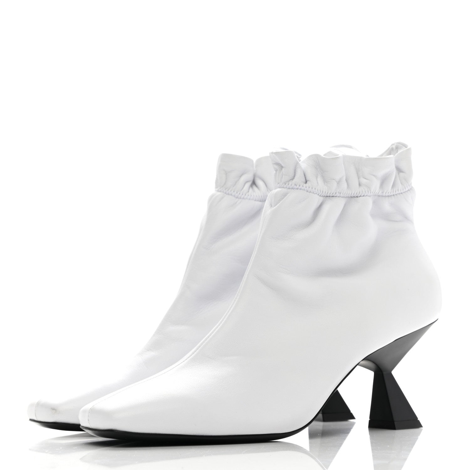 Givenchy Lambskin Scrunch Bootie 37.5 White 3 of 10
