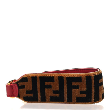 Fendi Velvet FF Mini Strap You Tobacco Fragola 2 of 5