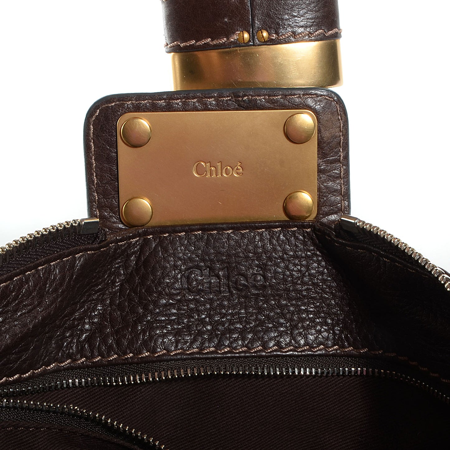Leather Medium Paddington Satchel Chocolate