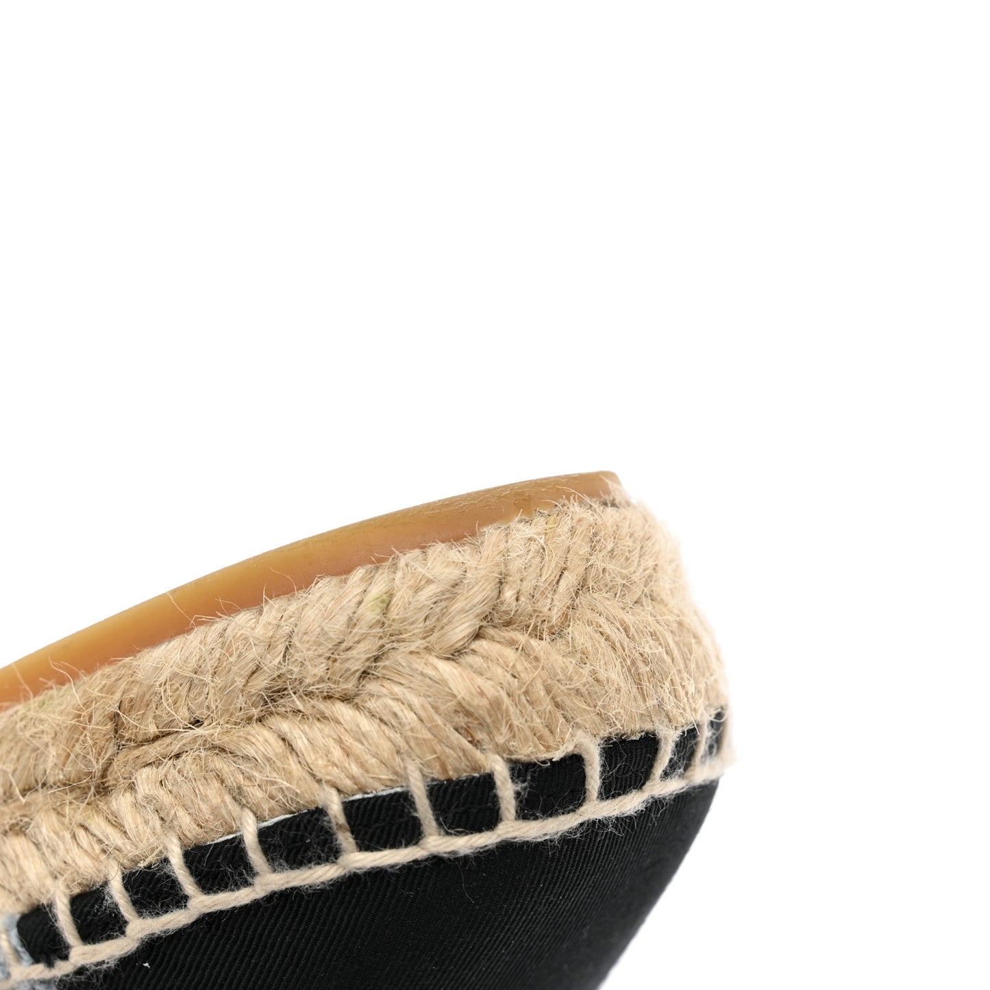 Fabric Grosgrain CC Espadrille 37 Blue Light Gray Black