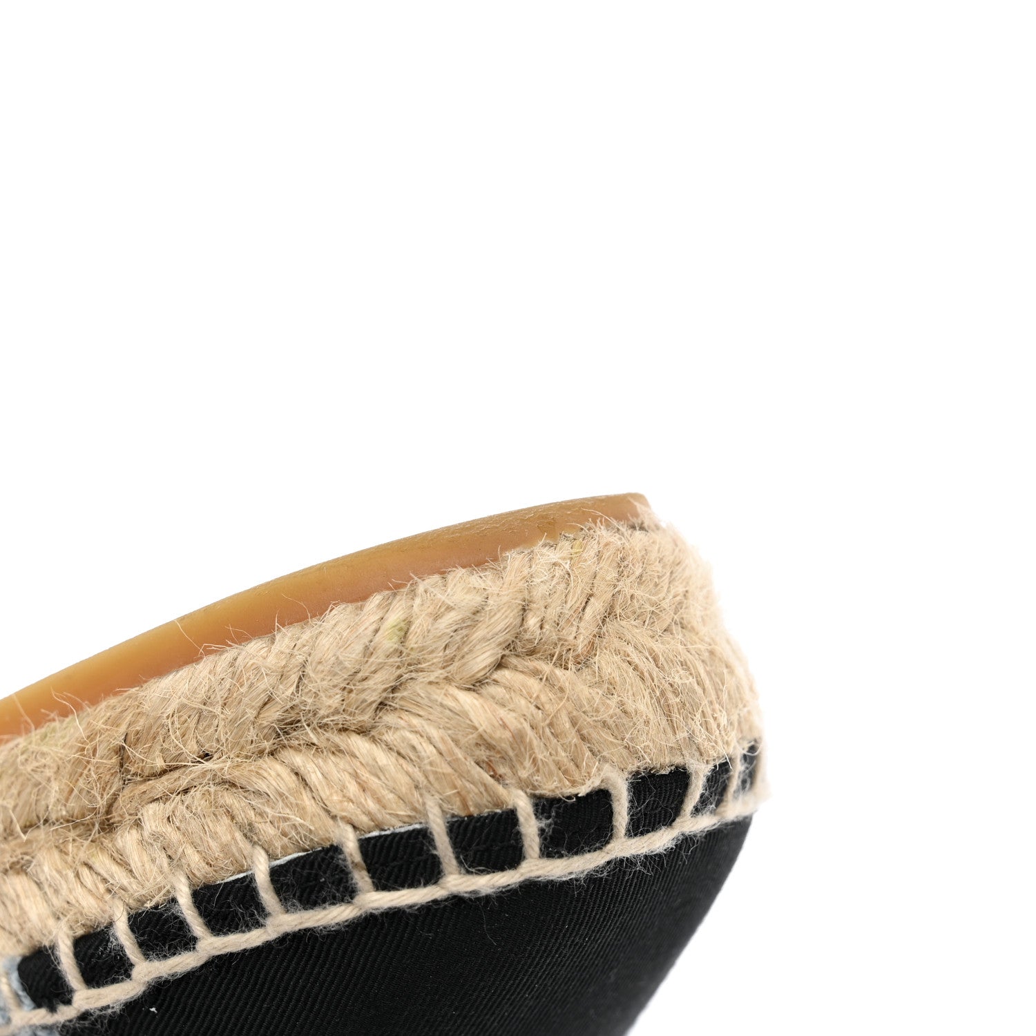 Chanel Fabric Grosgrain CC Espadrille 37 Blue Light Gray Black 10 of 14
