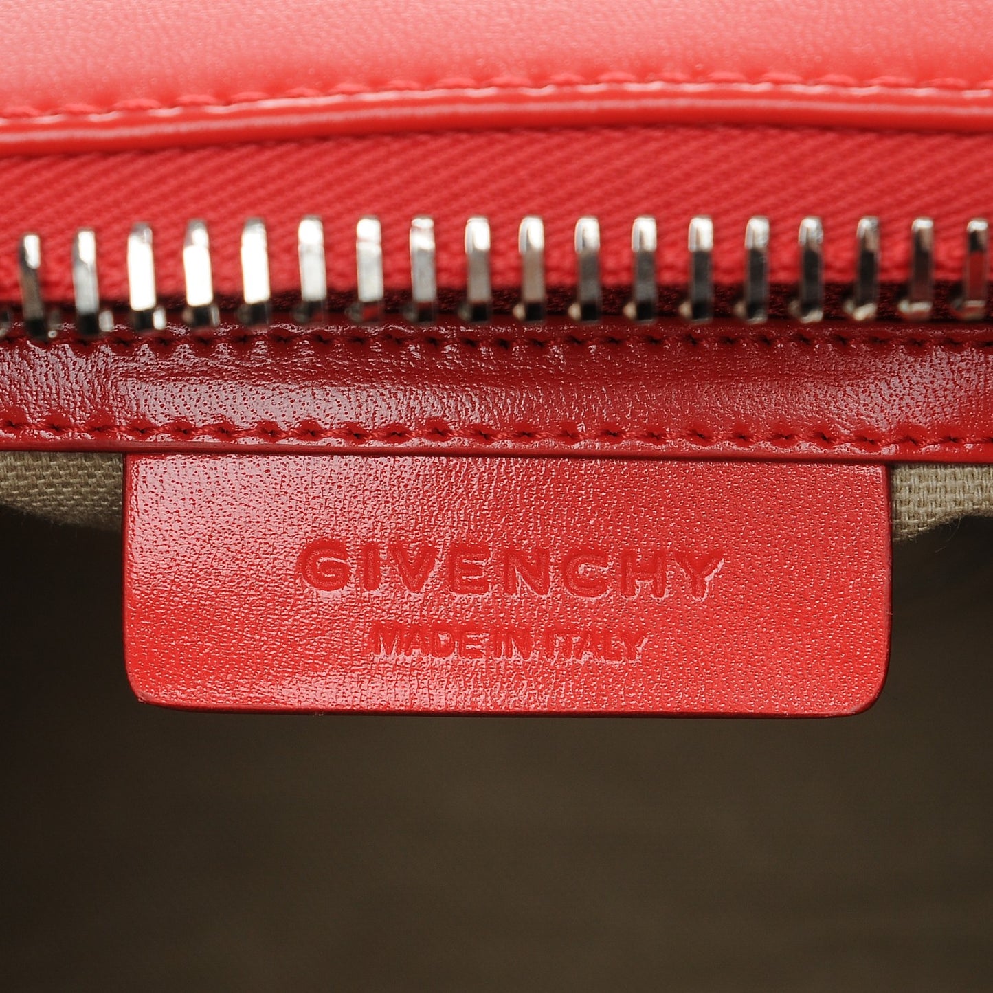Shiny Lord Calfskin Small Antigona Medium Red
