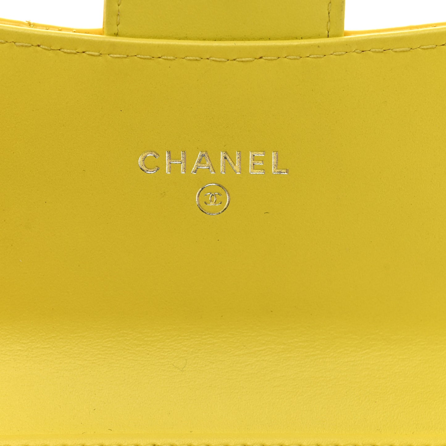 Patent Quilted Compact Flap Wallet Yellow