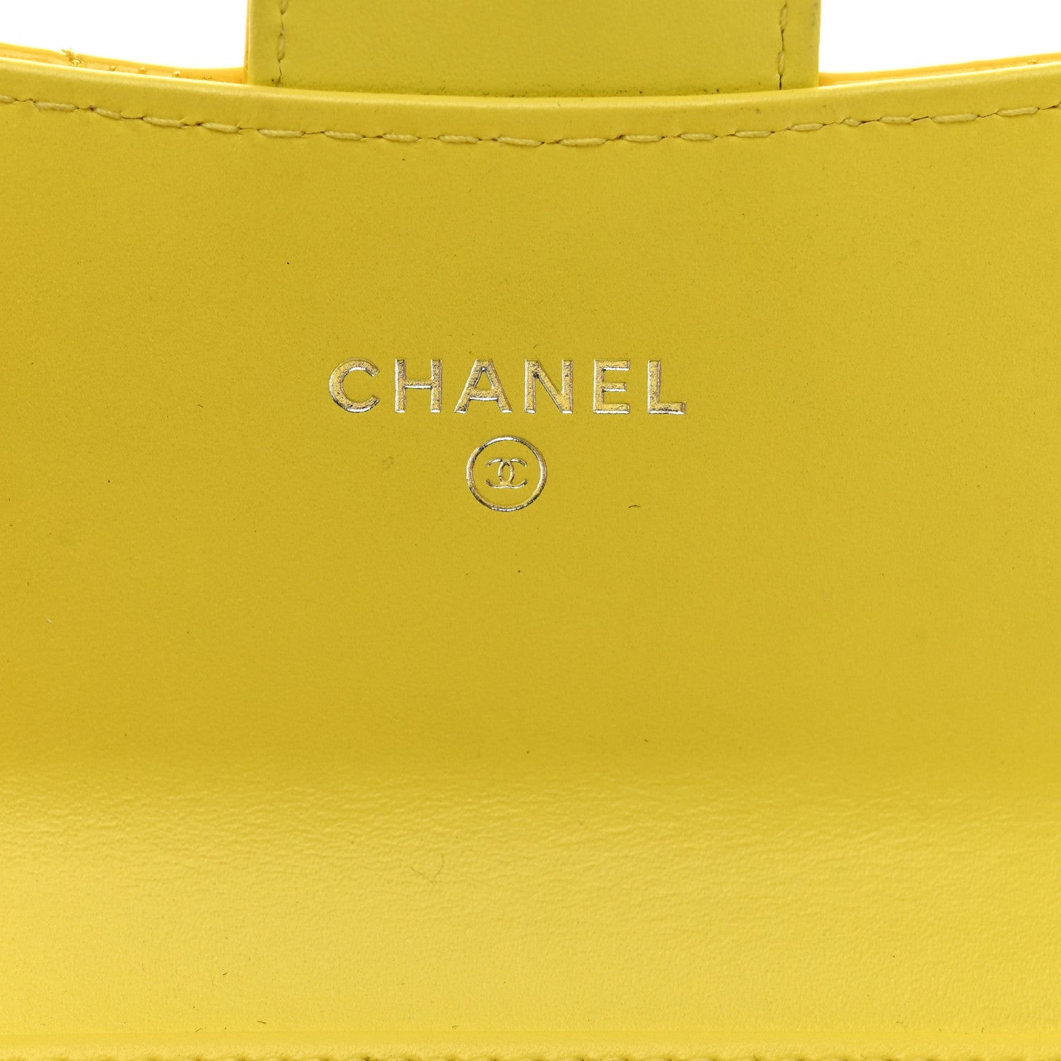 Chanel Patent Quilted Compact Flap Wallet Yellow 6 of 8