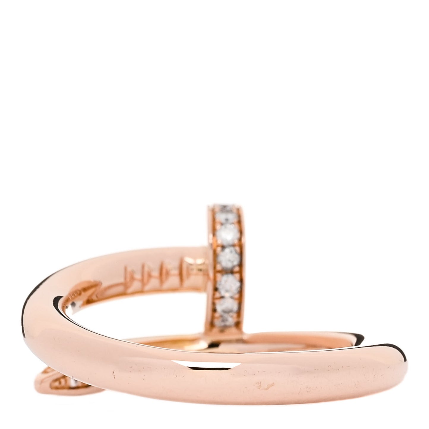 18K Pink Gold Diamond Juste Un Clou Ring 50 5.25