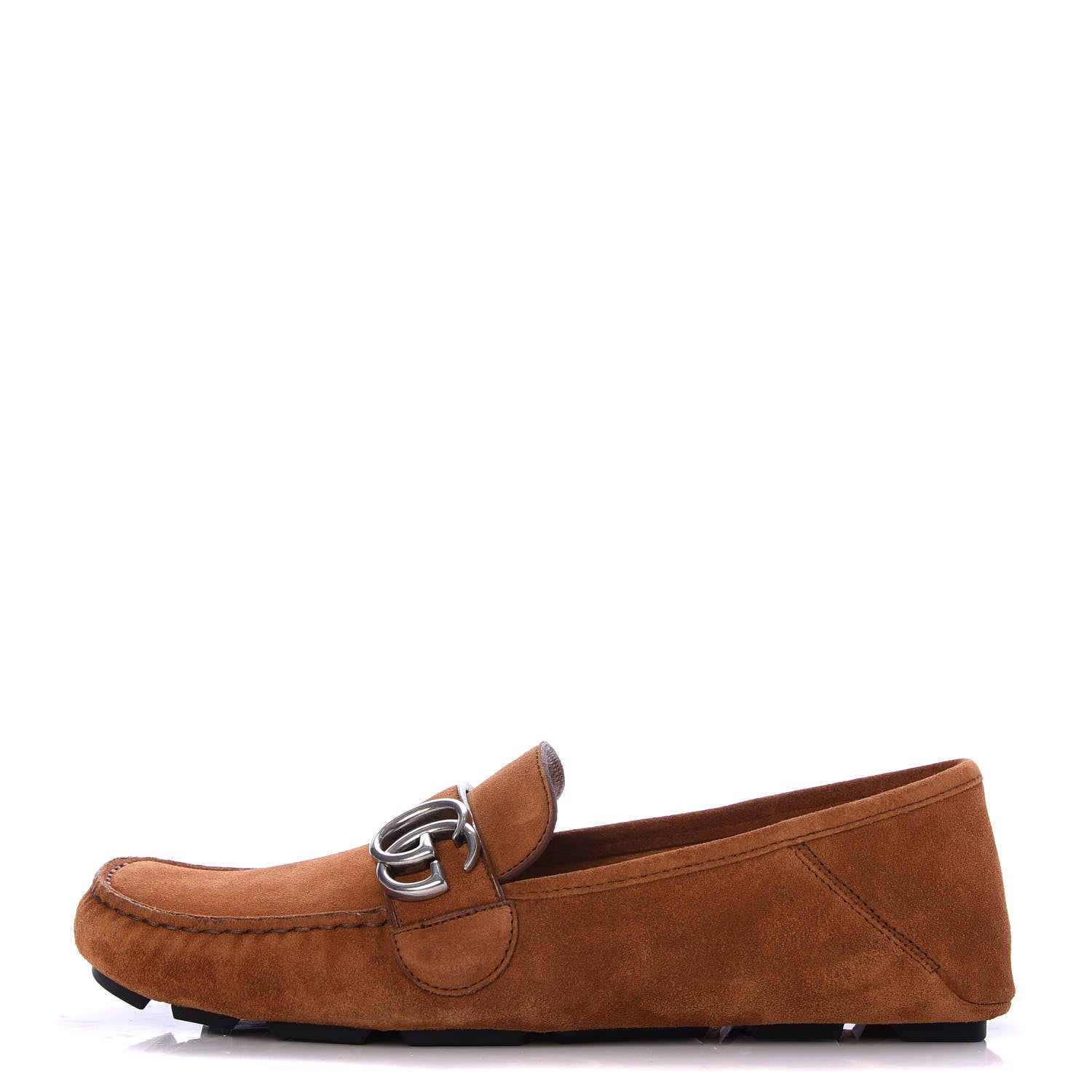 Gucci Suede Mens Driver Queen Loafers 8 Cuir 1 of 10