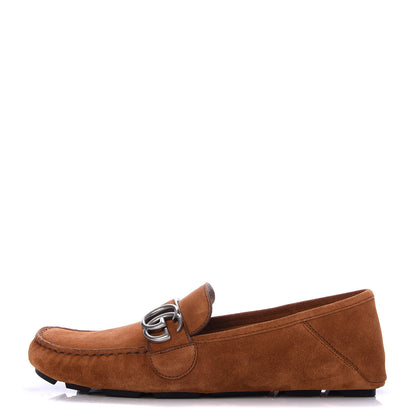 Gucci Suede Mens Driver Queen Loafers 8 Cuir 1 of 10