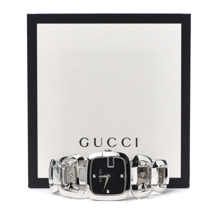 Gucci Stainless Steel Diamond 32mm G-Gucci Quartz Watch Black 6 of 6