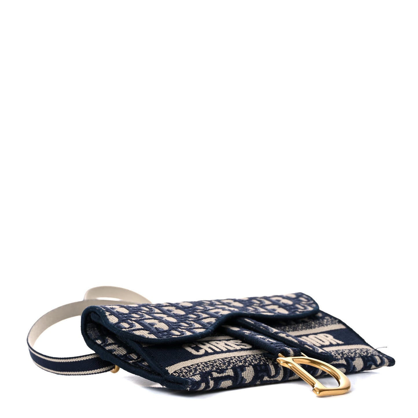 Oblique Slim Saddle Pouch Blue