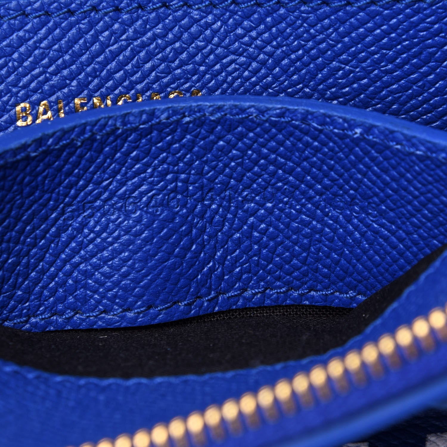 Balenciaga Signature Grained Calfskin Logo XXS Ville Top Handle Bag Bleu Roi White 7 of 10