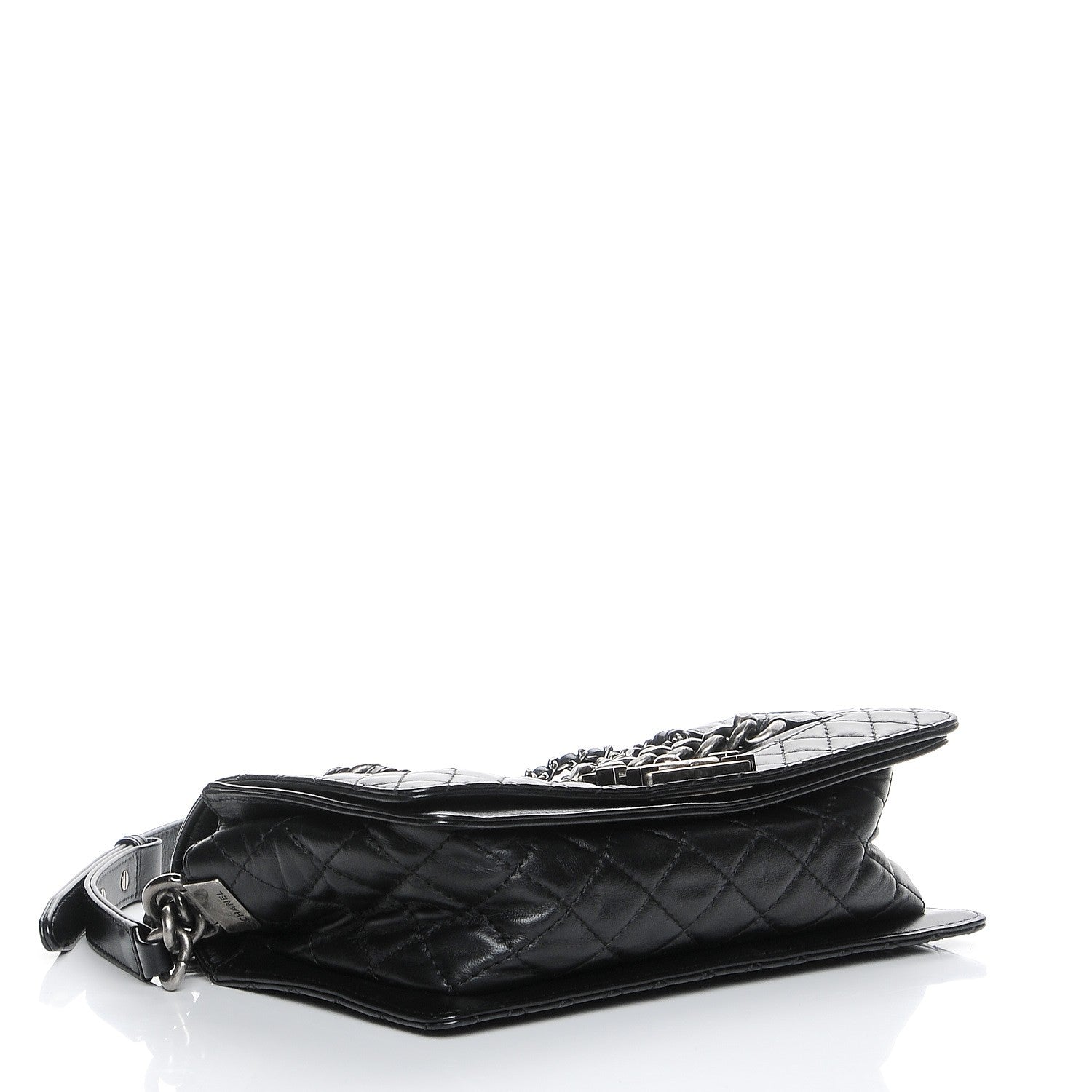 Chanel Calfskin Enchained Medium Boy Flap Black 4 of 10