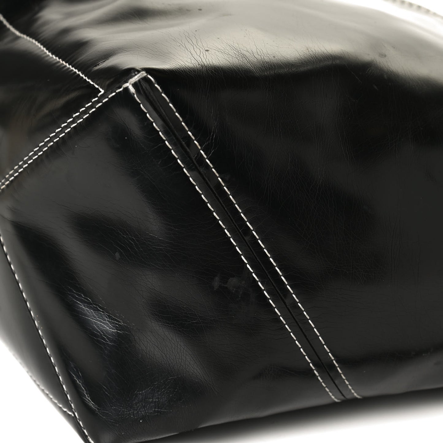 Calfskin Large Cire Zip Hobo Black