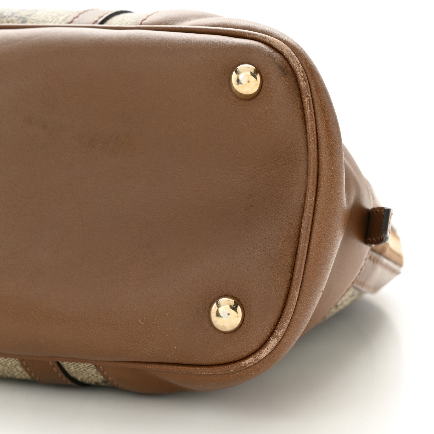 Gucci GG Supreme Monogram Margaux Calfskin Small Nice Top Handle Dome Bag Beige Ebony Acero 10 of 18