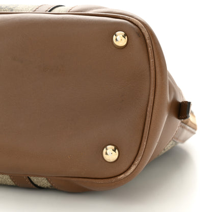 Gucci GG Supreme Monogram Margaux Calfskin Small Nice Top Handle Dome Bag Beige Ebony Acero 10 of 18