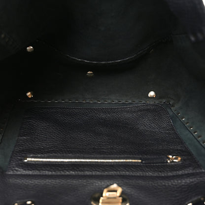 Valentino Garavani Vitello Medium Rockstud Tote Black 5 of 10
