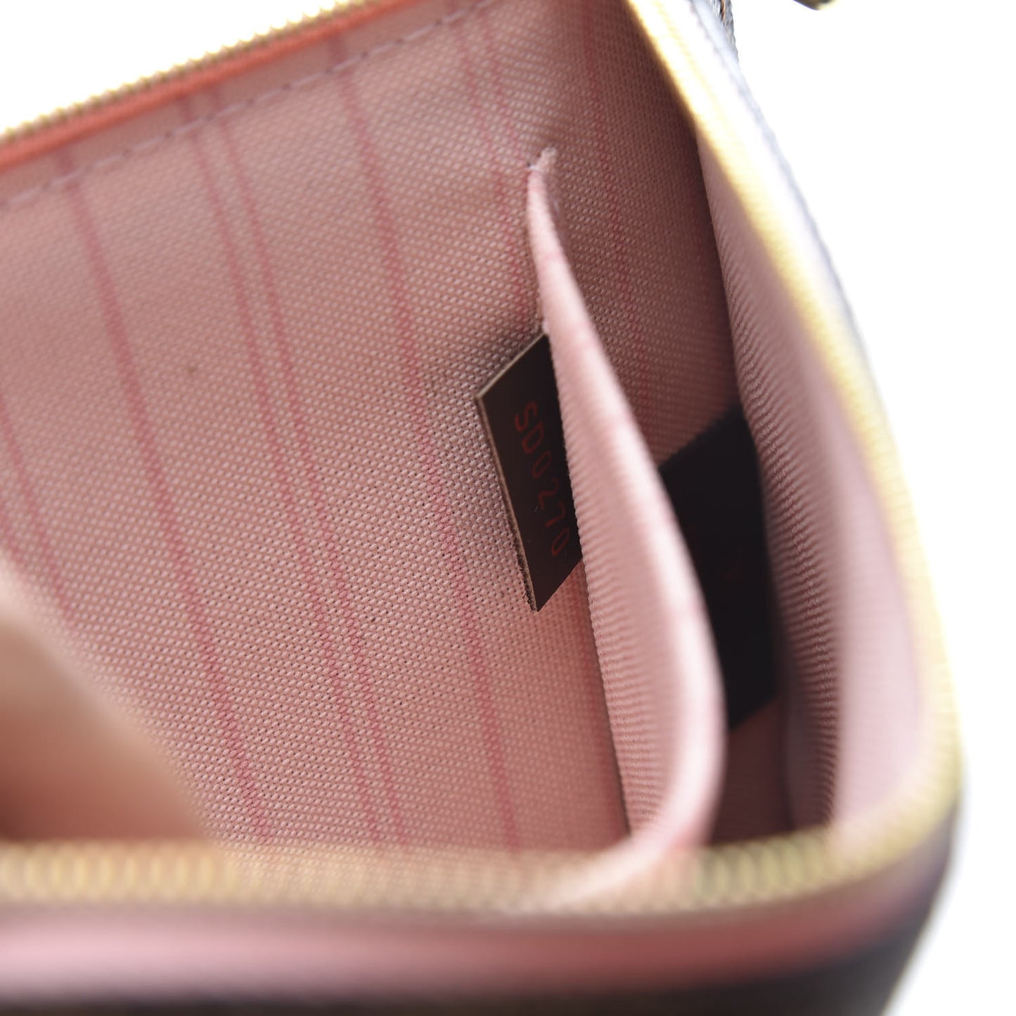 Damier Ebene Neverfull MM GM Pochette Rose Ballerine