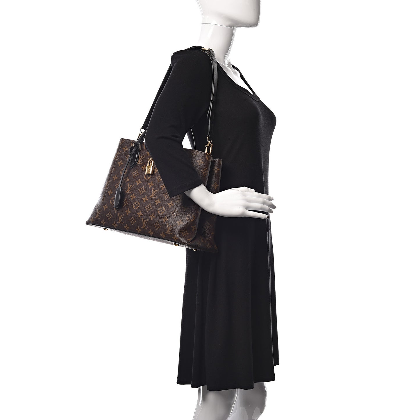 Monogram Flower Tote Black