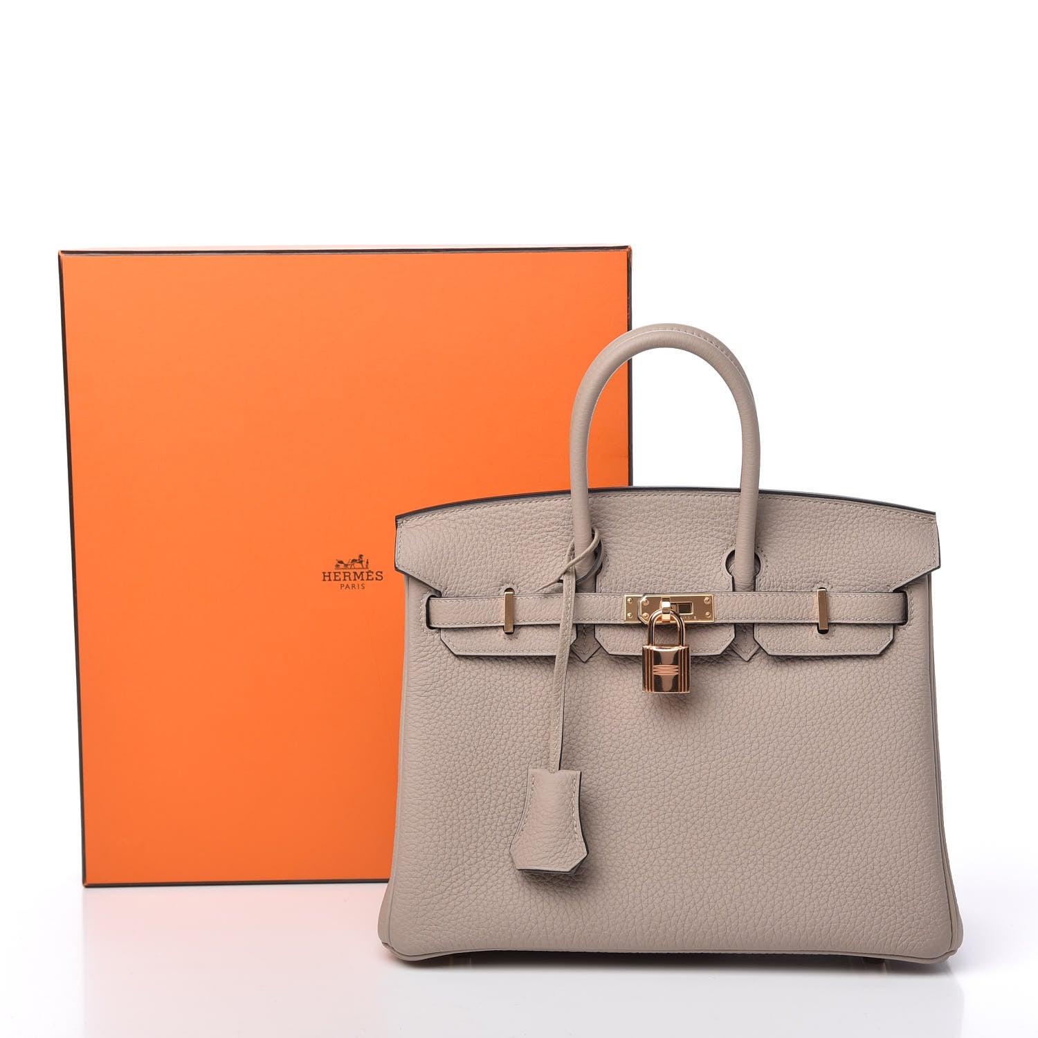Hermes Togo Birkin 25 Gris Tourterelle 11 of 11