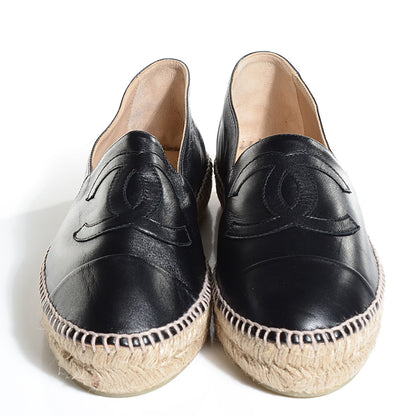 Chanel Lambskin CC Espadrilles 41 Black 2 of 7