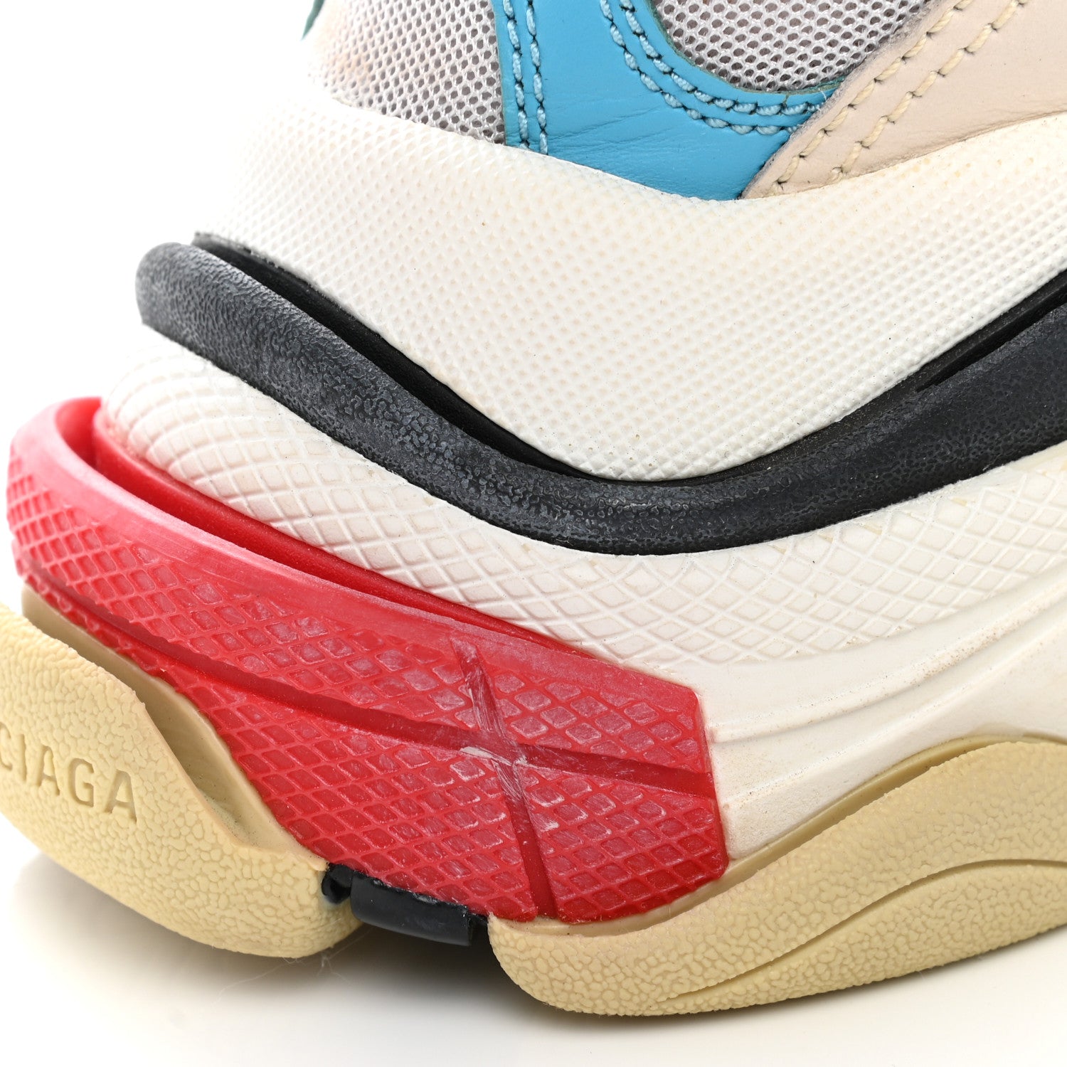 Balenciaga Fabric Mesh Womens Triple S Sneakers 36 White Blue Pink 24 of 26