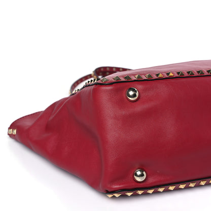 Valentino Garavani Vitello Medium Rockstud Tote Rosso Valentino 7 of 8