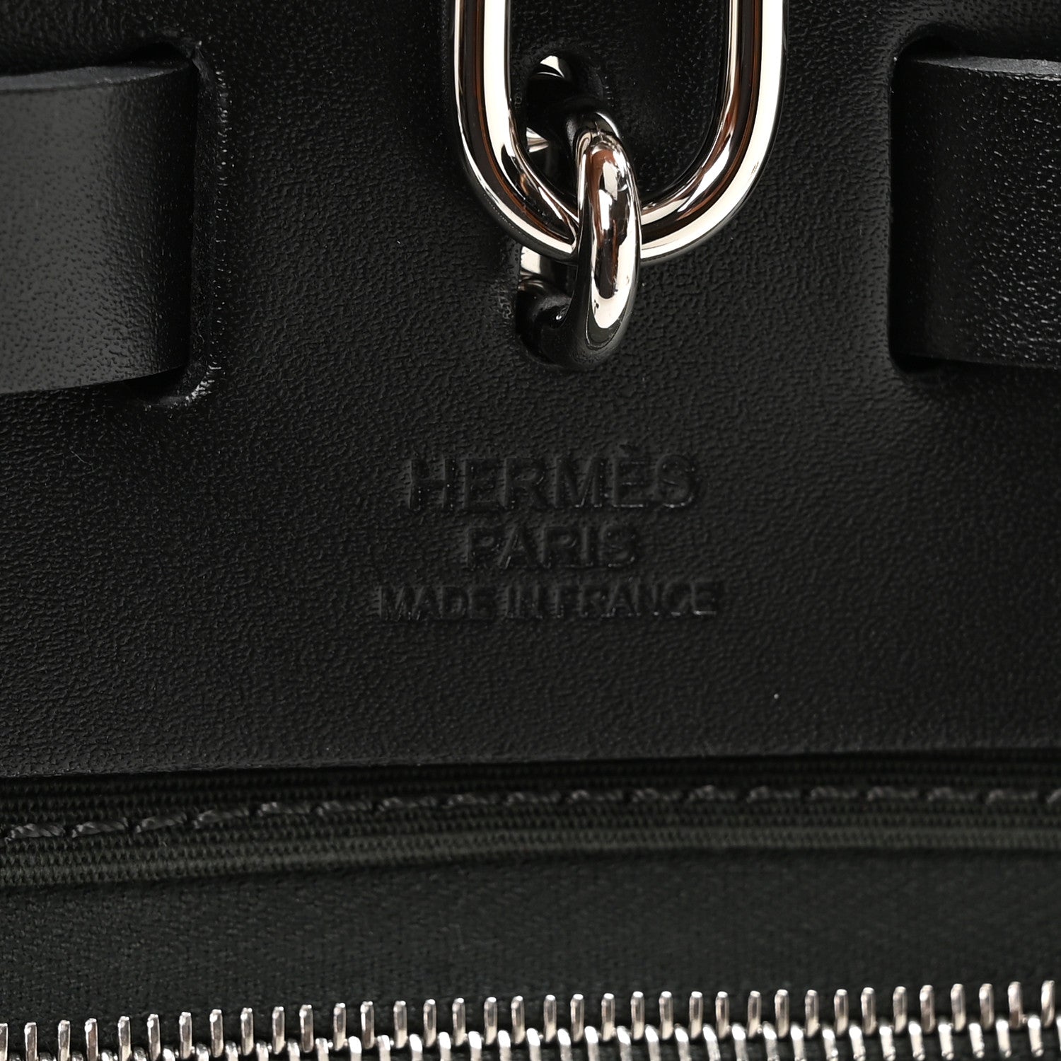 Hermes Toile Militaire Vache Hunter Laque Herbag Zip Retourne PM 31 Vert Mangrove Black 7 of 12