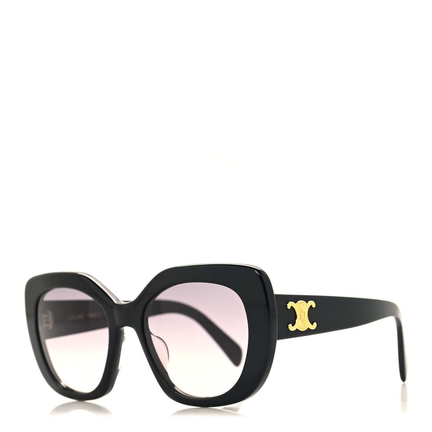 Celine Acetate Triomphe 01 Square Sunglasses CL 40226U Black 1 of 7