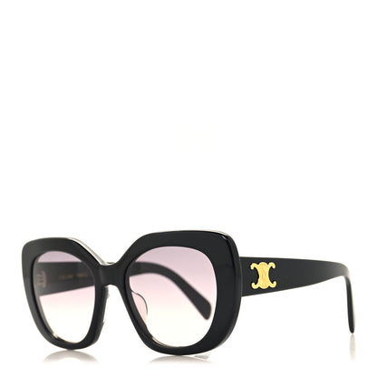 Celine Acetate Triomphe 01 Square Sunglasses CL 40226U Black 1 of 7