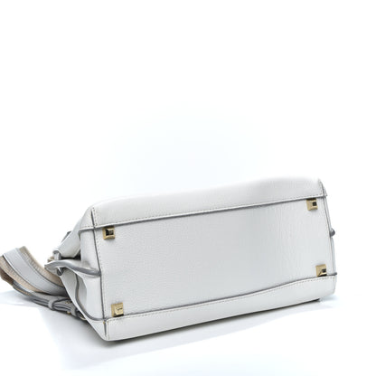MCM Grained Calfskin Medium Milla Convertible Backpack White Flake 3 of 10