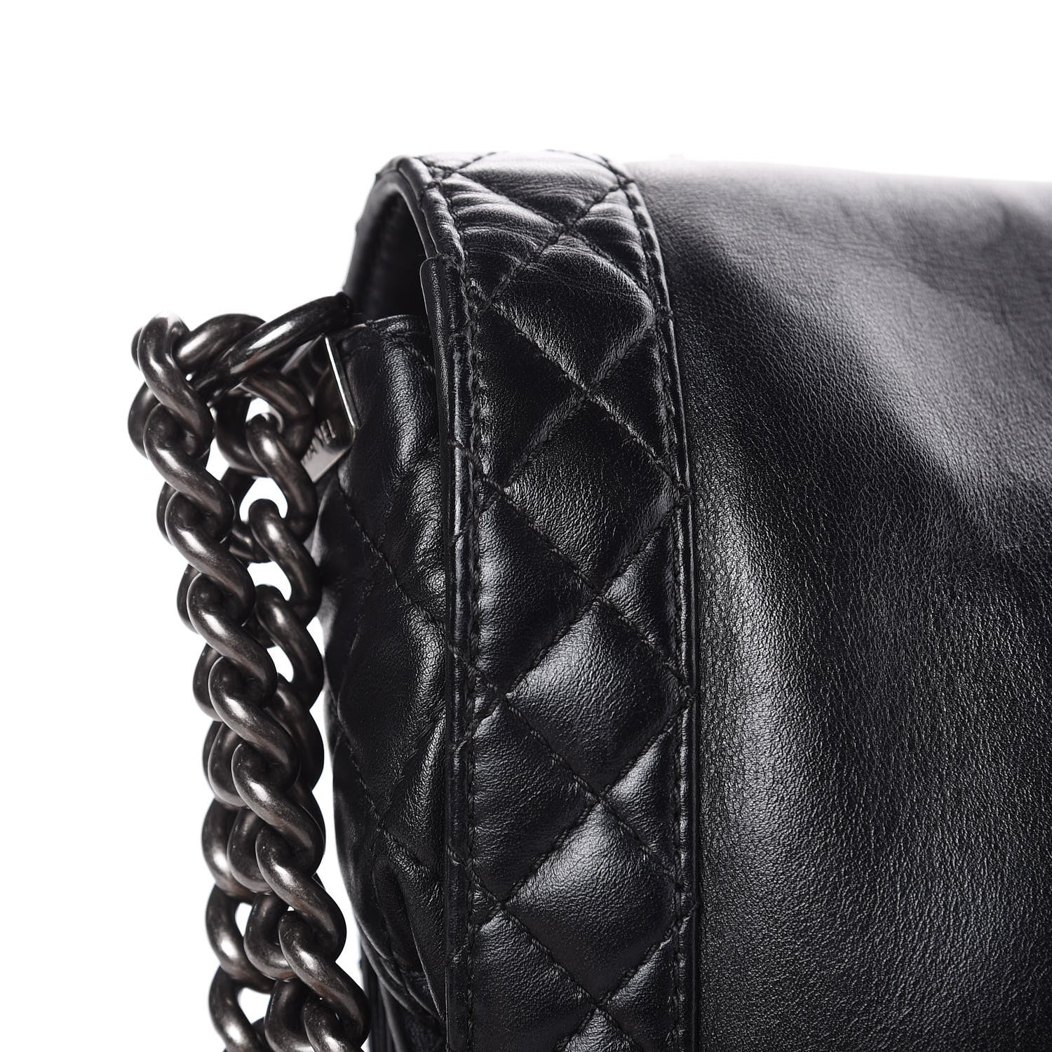 Chanel Calfskin Enchained Medium Boy Flap Black 11 of 16
