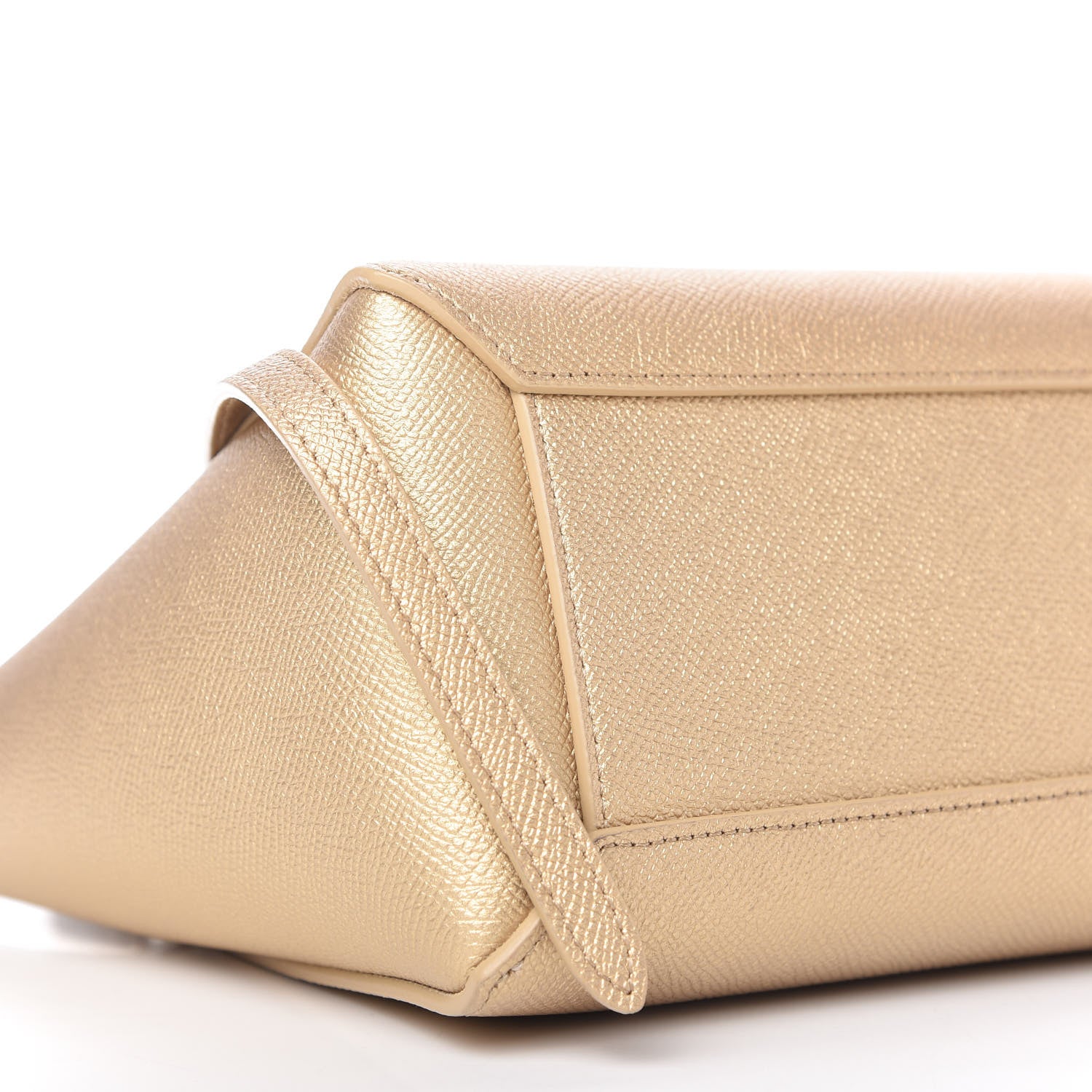 Celine Laminated Calfskin Nano Belt Bag Gold 6 of 9