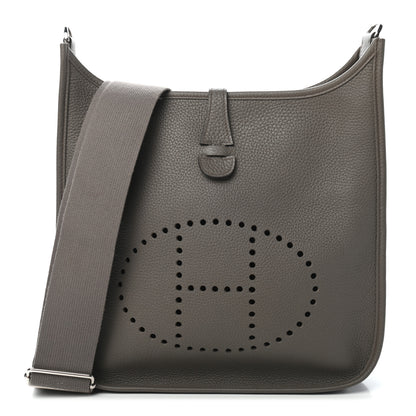 Hermes Taurillon Clemence Evelyne III PM Etain 1 of 9