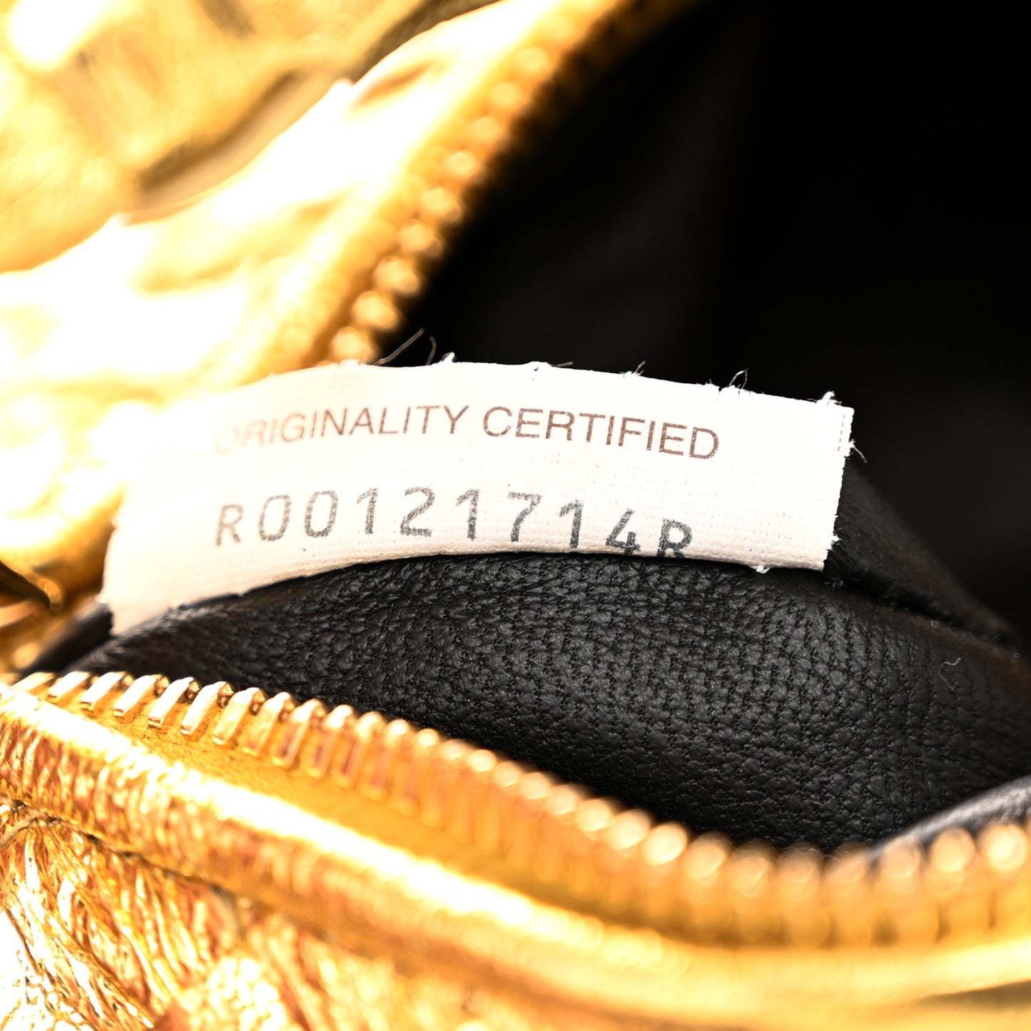 Metallic Nappa Intrecciato Mini Jodie Gold