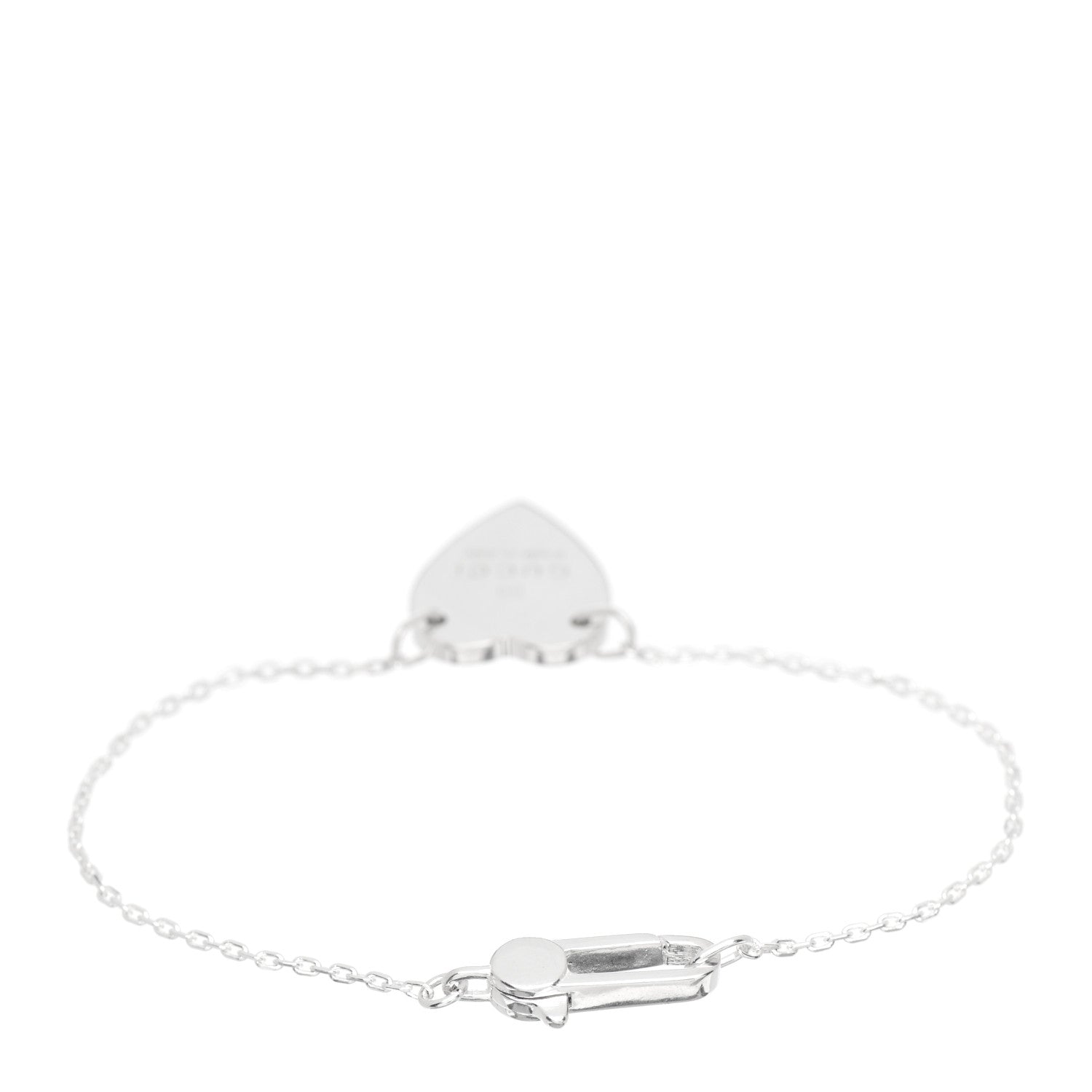 Gucci Sterling Silver Trademark Heart Bracelet 3 of 4