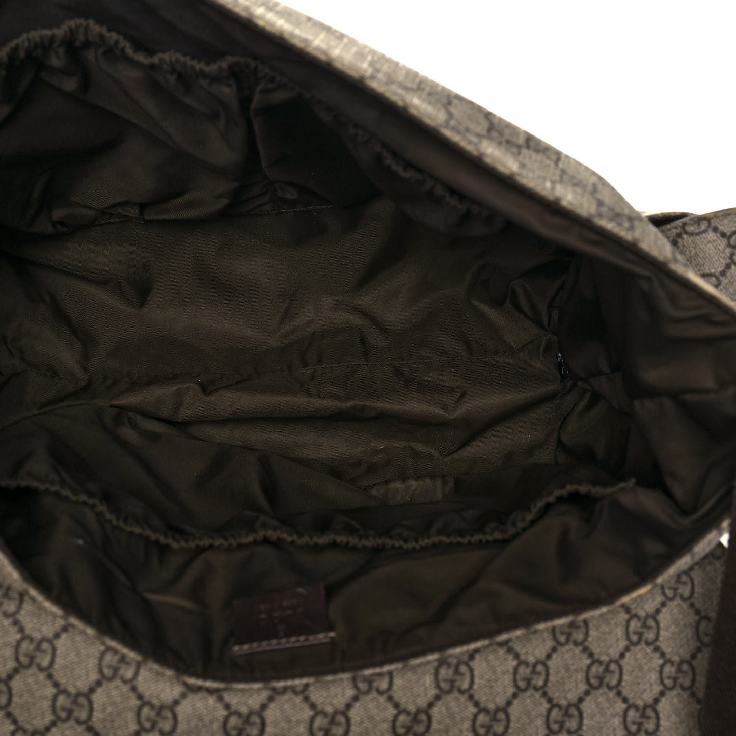 GG Plus Monogram Messenger Diaper Bag Dark Brown