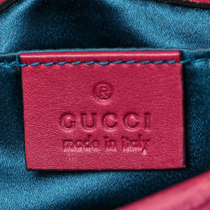 Gucci Velvet Matelasse Embroidered Mini GG Marmont Shoulder Bag Light Raspberry Rose 5 of 11