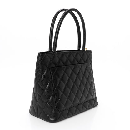 Chanel Caviar Quilted Medallion Tote Black 3 of 10