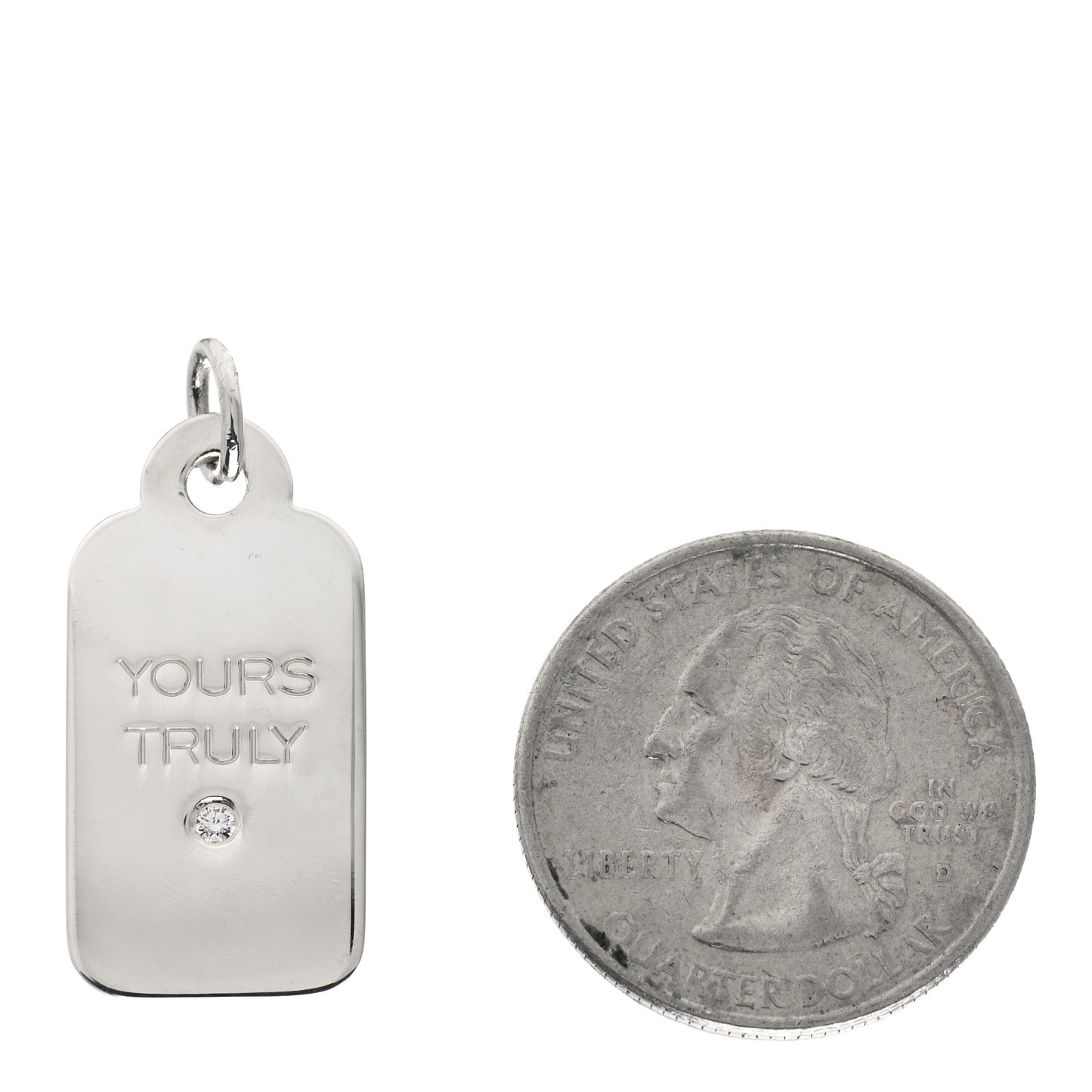Sterling Silver Diamond Yours Truly Charm