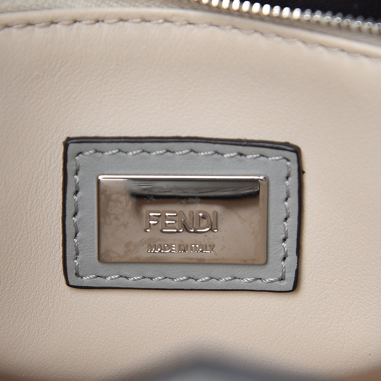 Fendi Vitello Cenury Petite 2Jours Tote Ghiaccio Camelia 6 of 12