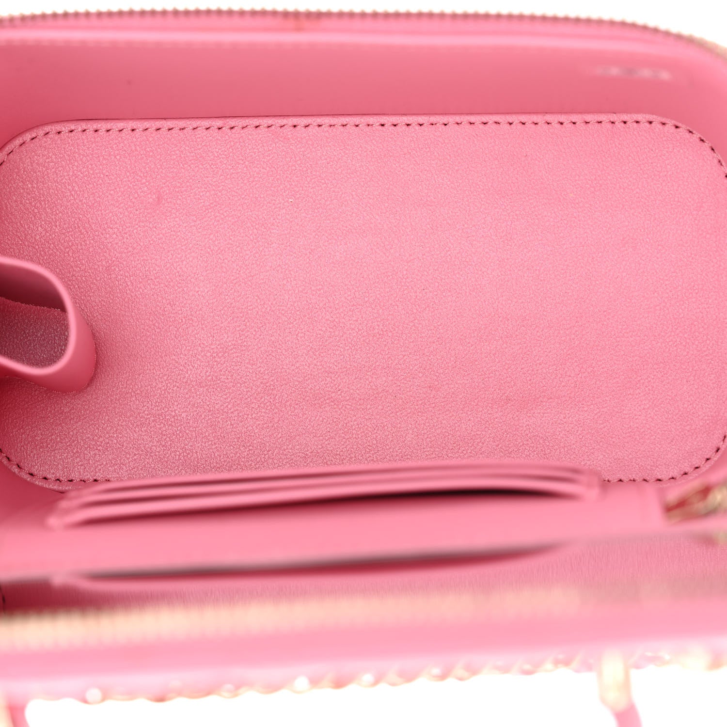 Chanel Lambskin Quilted Small Top Handle Vanity Case With Chain Pink 5 of 11