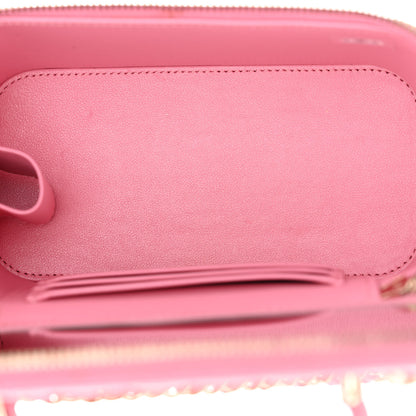 Chanel Lambskin Quilted Small Top Handle Vanity Case With Chain Pink 5 of 11