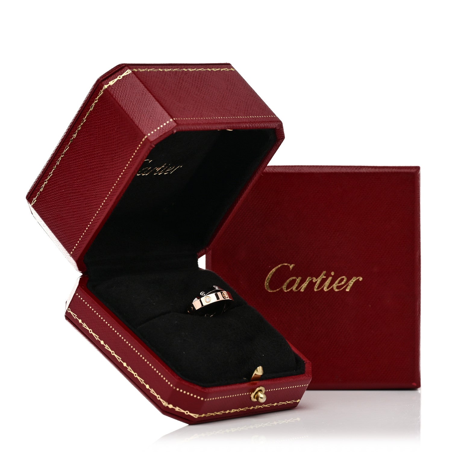 Cartier 18K Pink White Gold 6 Diamond LOVE Ring 48 4.5 7 of 7